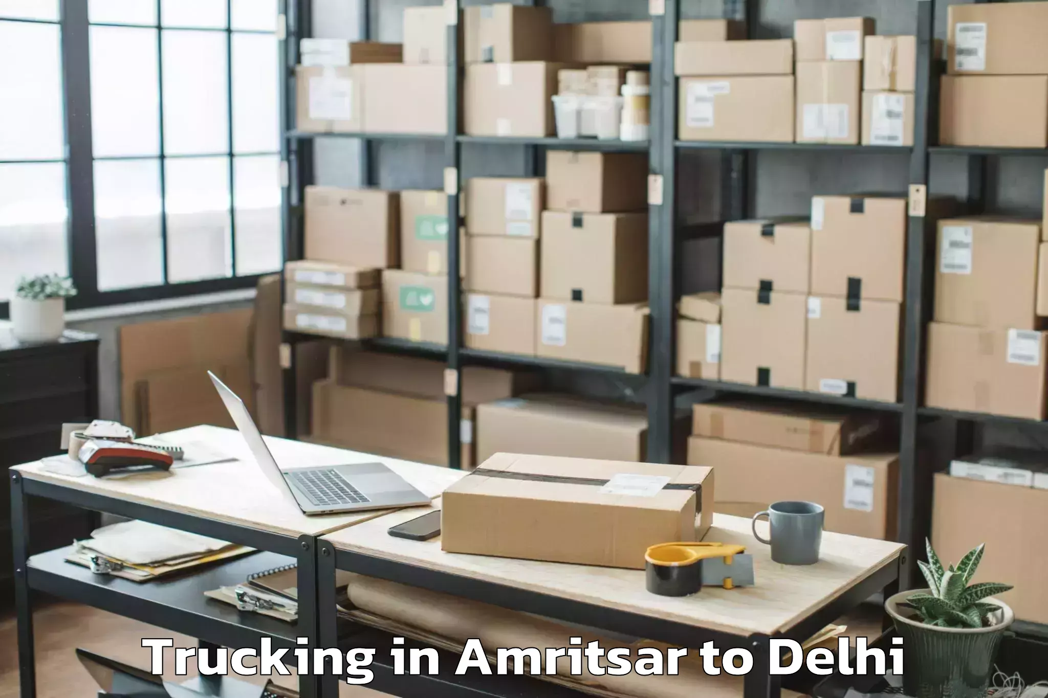 Reliable Amritsar to Flatted Factory Complex Okhla Trucking